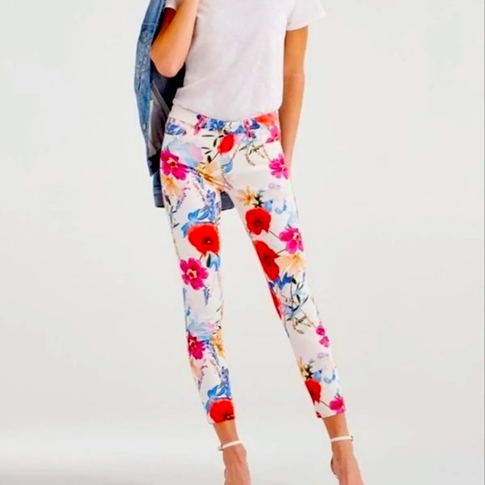 7 For All Mankind Poppy Floral Jeans Size 28
